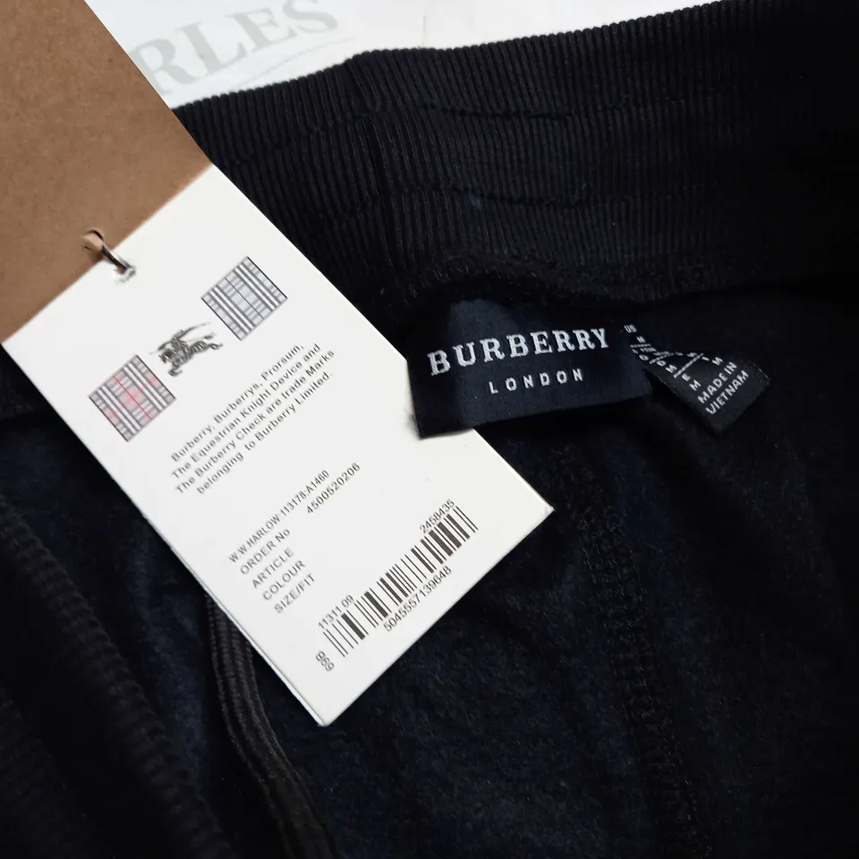BURBERRY BLACK JOGGERS - UK  M