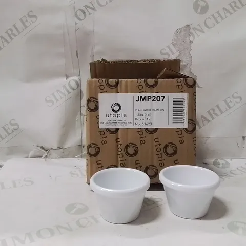 BOXED UTOPIA PLAIN WHITE RAMEKIN APPROXIMATELY 12