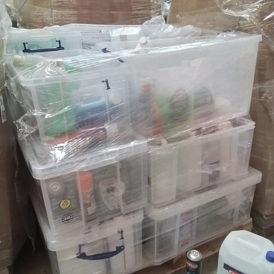 PALLET CONTAINING A LARGE QUANTITY OF LIQUID BASE PRODUCTS TO INCLUDE;DEICER,AD BLUE 