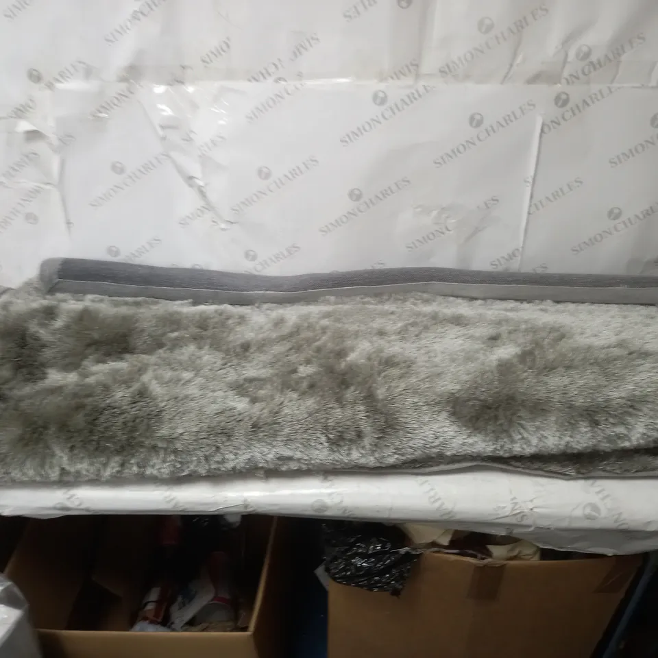 GLAMOUR SHAGGY 120X170CM SILVER RUG - COLLECTION ONLY  RRP £80