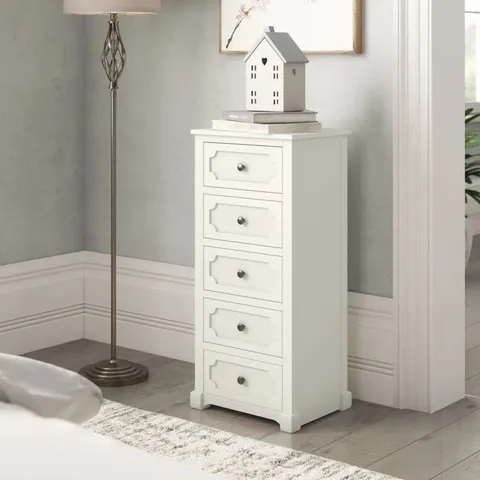 BOXED OLDTOWN 42cm W 5 DRAWER CHEST OF DRAWERS (1 BOX)