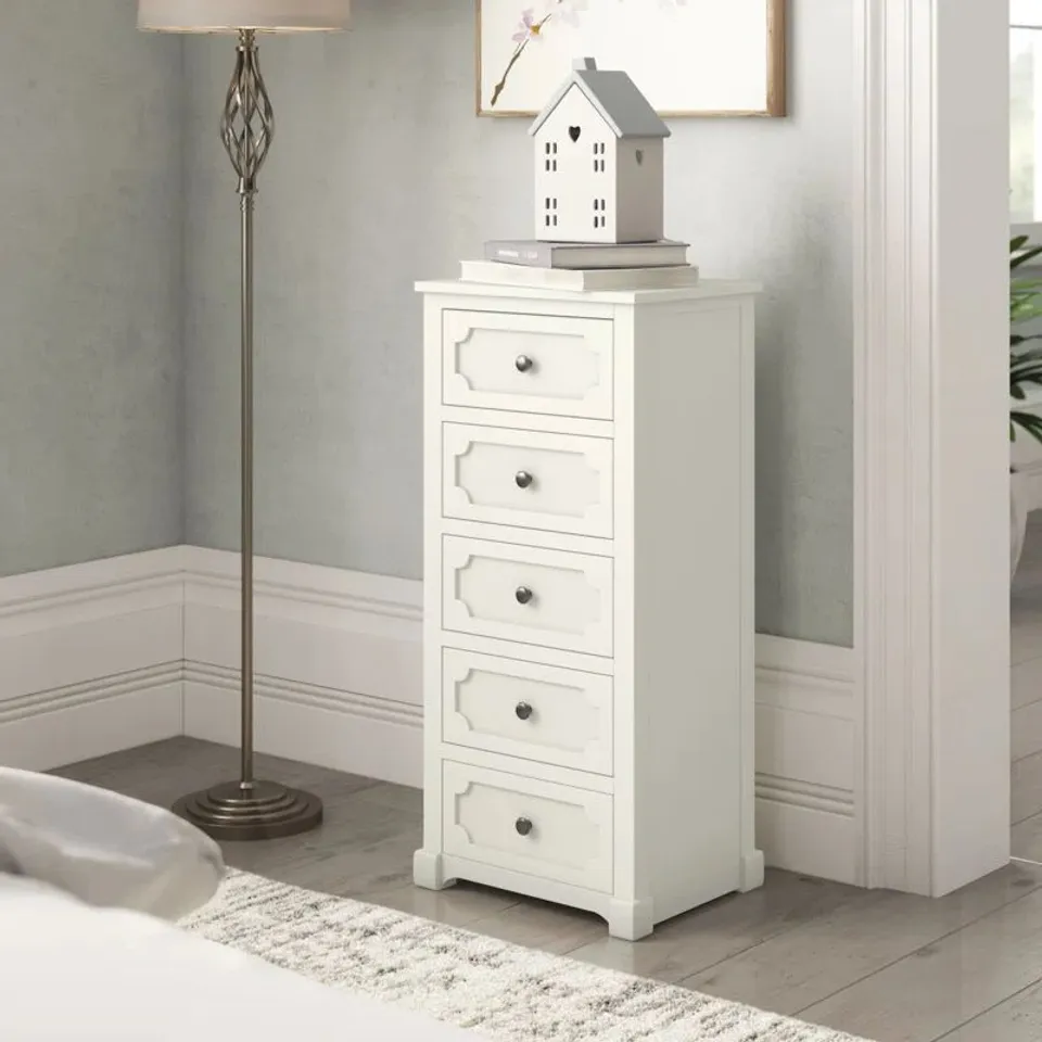 BOXED OLDTOWN 42cm W 5 DRAWER CHEST OF DRAWERS (1 BOX)