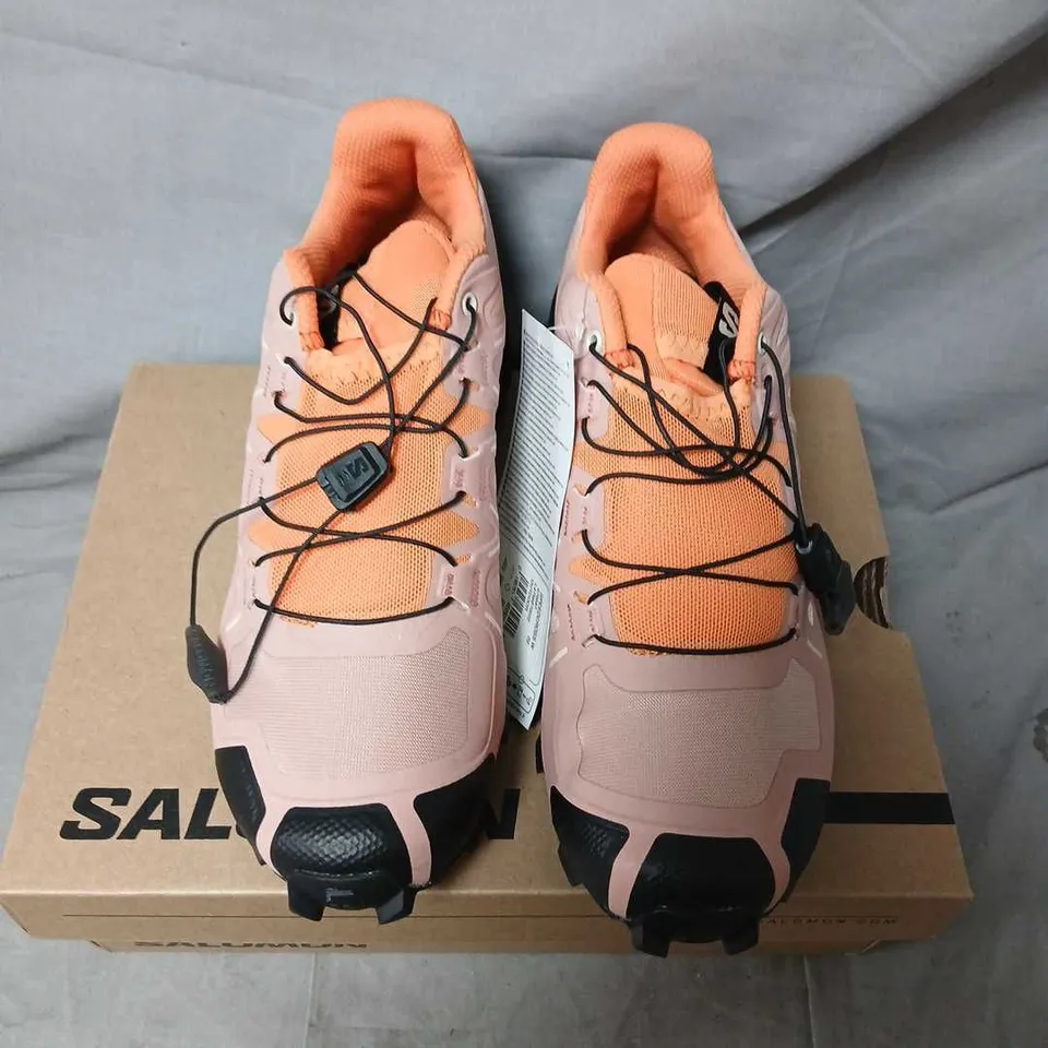SALOMON SPEEDCROSS W WOMEN'S TRAIL SHOES – PINK/PEACH, UK 4.5, BOXED