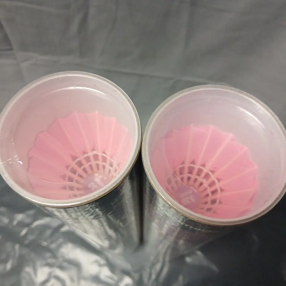 PAIR OF DECATHLON PERFLY FSC 530 BADMINTON SHUTTLECOCKS TUBES (12 PER TUBE)