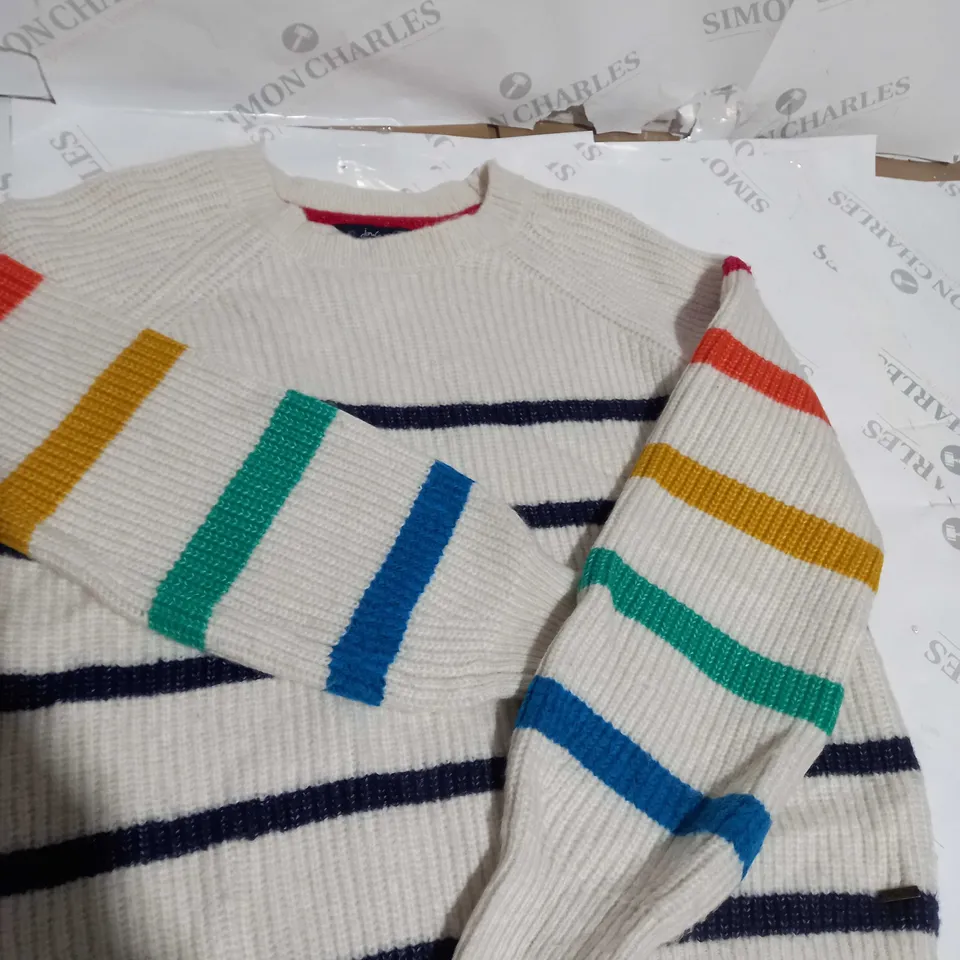 JOULES KNITTED STRIPEY  JUMPER SIZE 12 