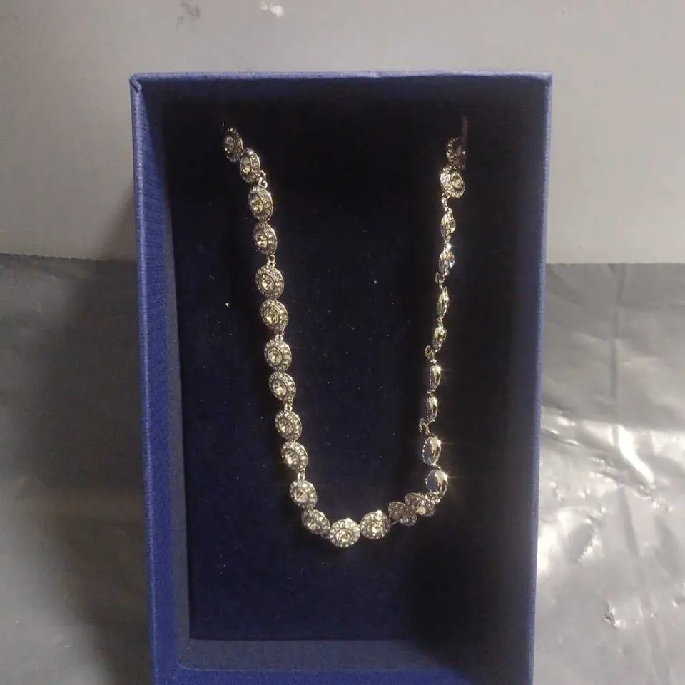 BOXED SWAROSKI RHODIUM STONE SPARKLE NECKLACE 