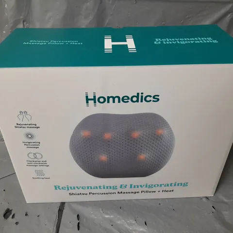 BOXED HOMEDICS SHIATSU PERCUSSION MASSAGE PILLOW & HEAT