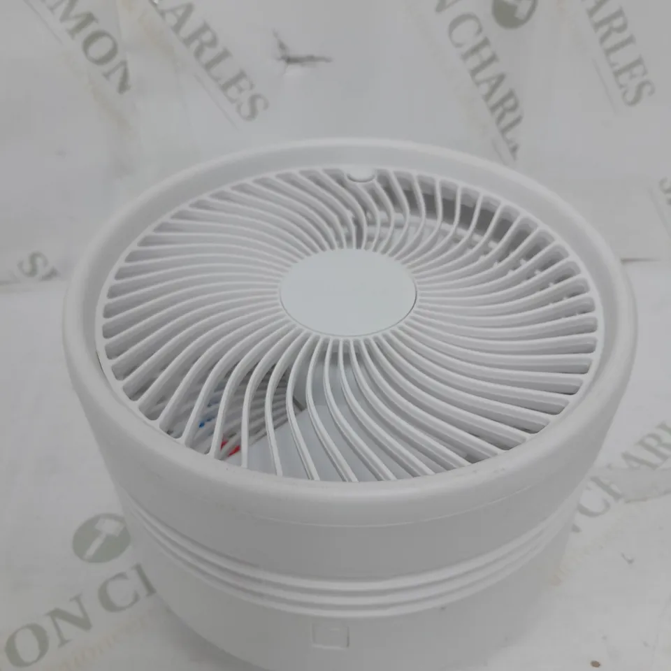 BOXED BELL & HOWELL OSCILLATING FOLDING RECHARGEABLE FAN IN WHITE