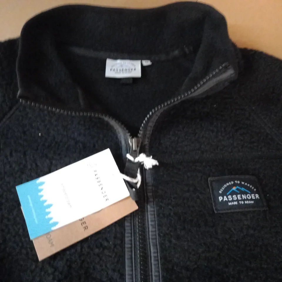 PASSENGER BLACK ZIP THROUGH JACKET - M