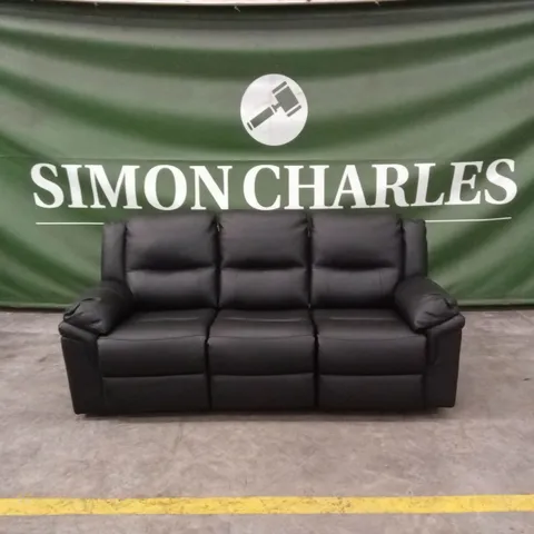 ALBION LUXURY FAUX LEATHER 3 SEATER HIGH BACK MANUAL RECLINER SOFA