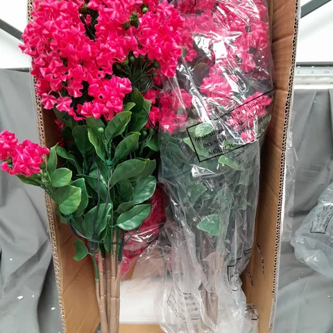 GARDEN REFLECTIONS PRE LIT FAUX CREPE MYRTLE TREE - HOT PINK