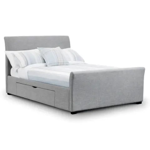 BOXED CAPRI DRAWER BED 135CM LIGHT GREY (4 BOXES)