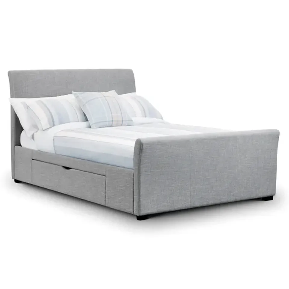 BOXED CAPRI DRAWER BED 135CM LIGHT GREY (4 BOXES)
