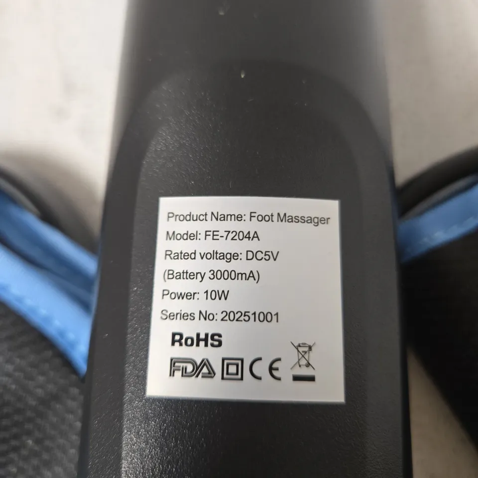 FOOT MASSAGER FE-7204A – BATTERY-POWERED, 5V DC, 10W