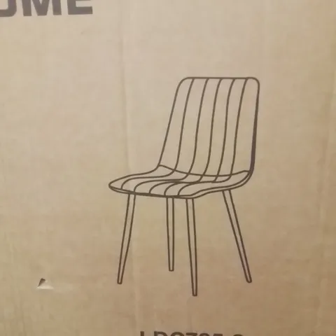 BOXED SET OF 2 ASHLEE GREY UPHOLSTERED DINING CHAIRS