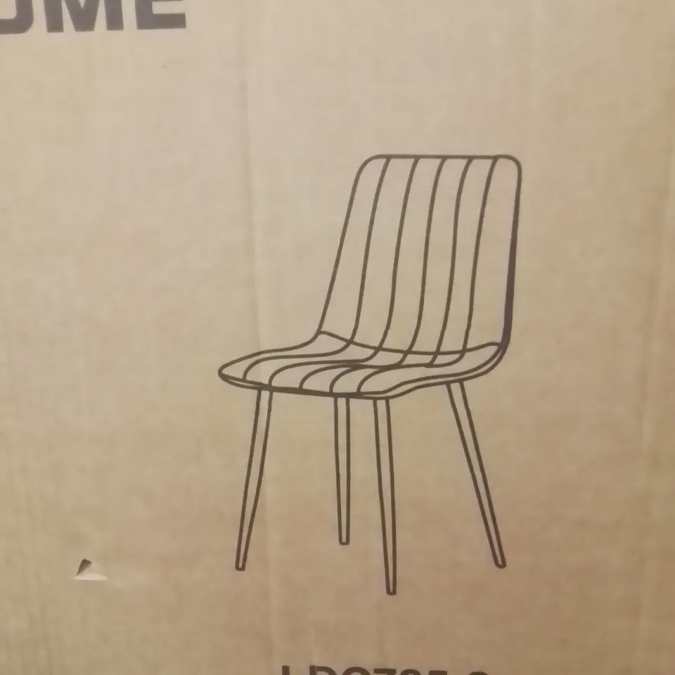 BOXED SET OF 2 ASHLEE GREY UPHOLSTERED DINING CHAIRS 