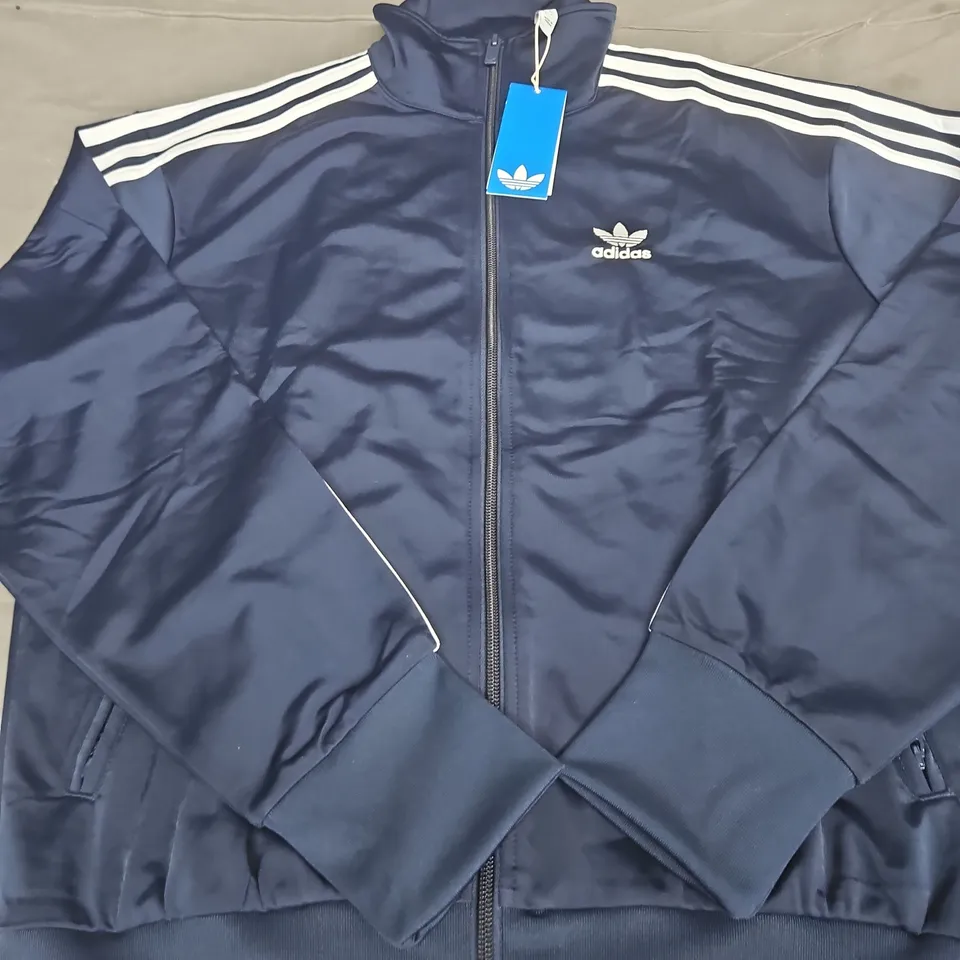 ADIDAS NAVY TRACK JACKET - SIZE XS