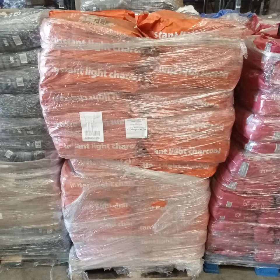 PALLET TO CONTAIN A LARGE QUANTITY OF BBQ TIME INSTANT LIGHT CHARCOAL 