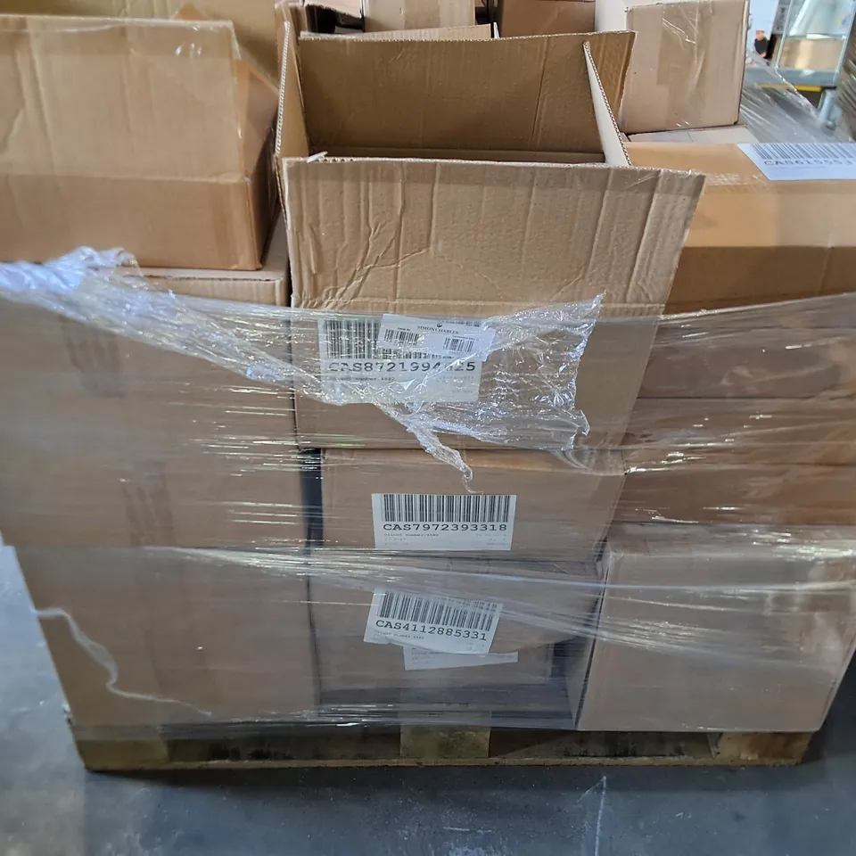 PALLET CONTAINING A LARGE QUANTITY OF ASSORTED BAGGED CLOTHING ITEMS IN VARIOUS SIZES