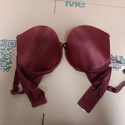 VICTORIAS SECRET DARK CHILI BROWN ADD 2 CUPS PUSH UP BOMBSHELL SHINE STRAP BRA - 38DDD