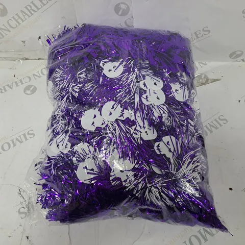 FESTIVE HALLOWEEN TINSEL PACK OF 4 - PURPLE
