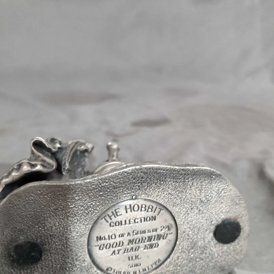 THE HOBBIT COLLECTION NO.10 GOOD MORNING AT BAG END – TOLKIEN LTD LICENSED MINIATURE SCULPTURE