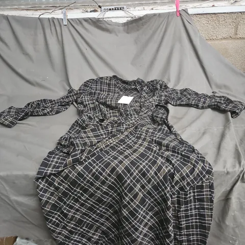 ZARA PLAID LONG-SLEEVE SIZE ZIP DRESS SIZE L (UK)