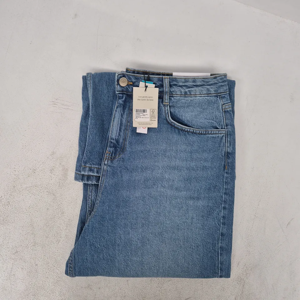 NOBODY'S CHILD SOHO STRETCH WIDE LEG SHORTS IN DENIM BLUE SIZE UK 14S