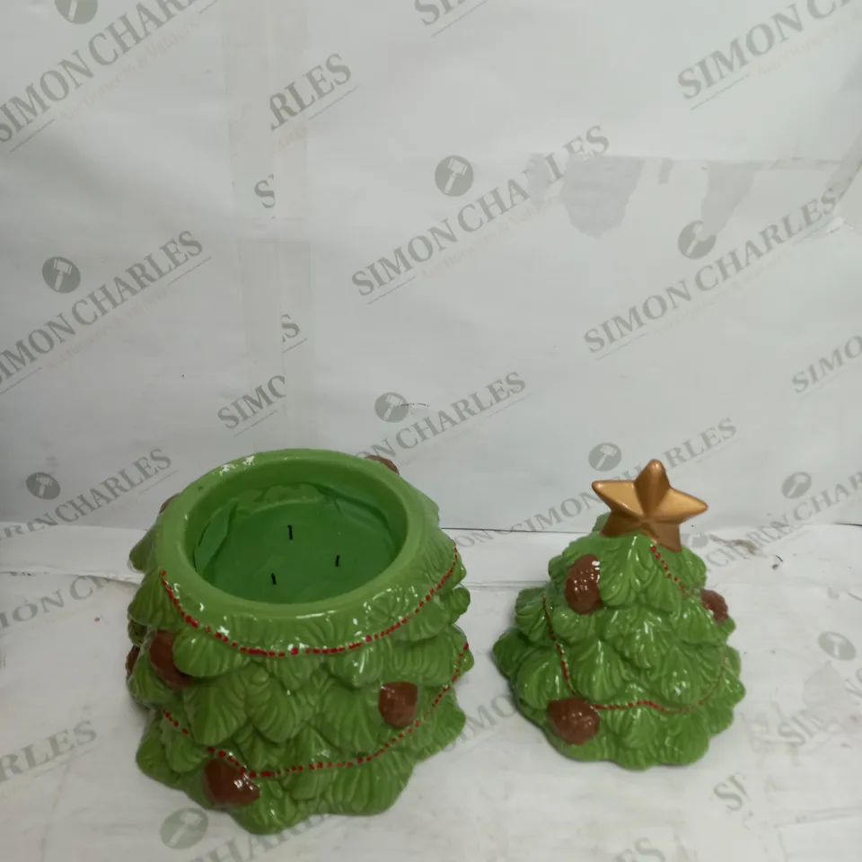 HOMEWORX BY HARRY SLATKIN 3 WICK FESTIVE CERAMIC TREE
