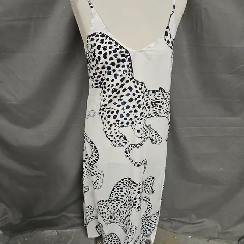 DESMOND & DEMPSEY WOMENS SLIP NIGHTIE IN CREAM JAGUAR SIZE S