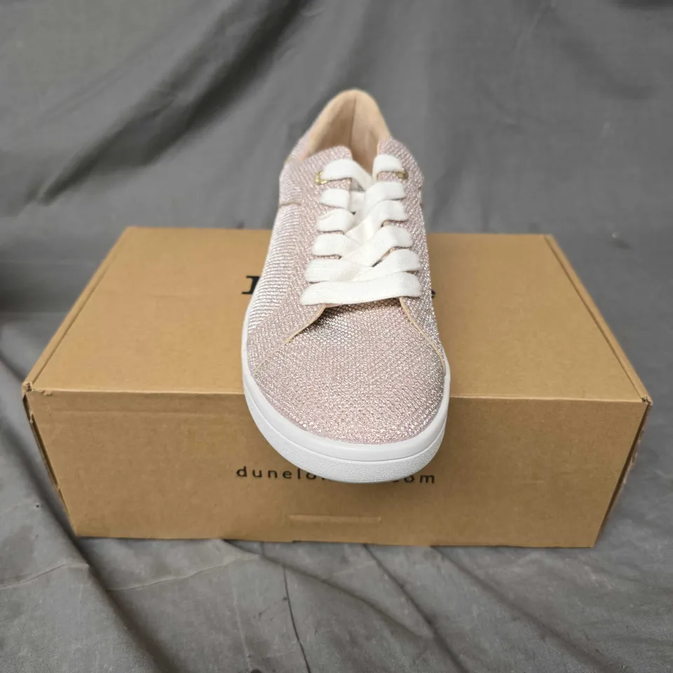 BOXED PAIR OF DUNE LONDON ENDURIN SLIMSOLE TRAINERS - 6