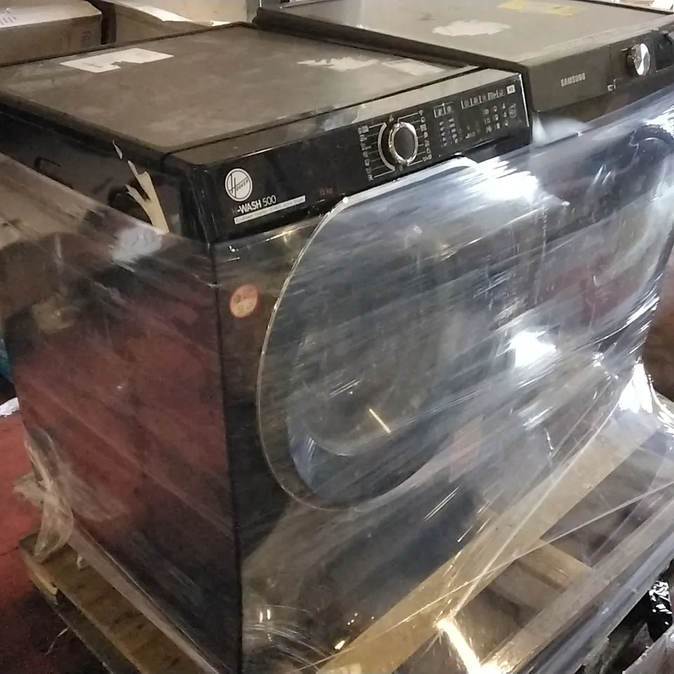 PALLET CONSISTING OF HOOVER H-WASH 500 FREE STANDING WASHING MACHINE AND SAMSUNG SERIES 6 WD90T654DBNS1 WASHER DRYER