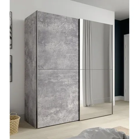 BOXED ALFARO 2 DOOR SLIDING WARDROBE (5 BOXES)