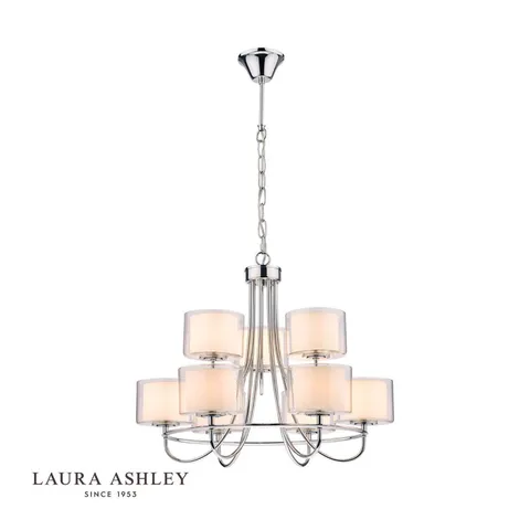 LAURA ASHLEY SOUTHWELL, POLISHED NICKEL, OPAL GLASS