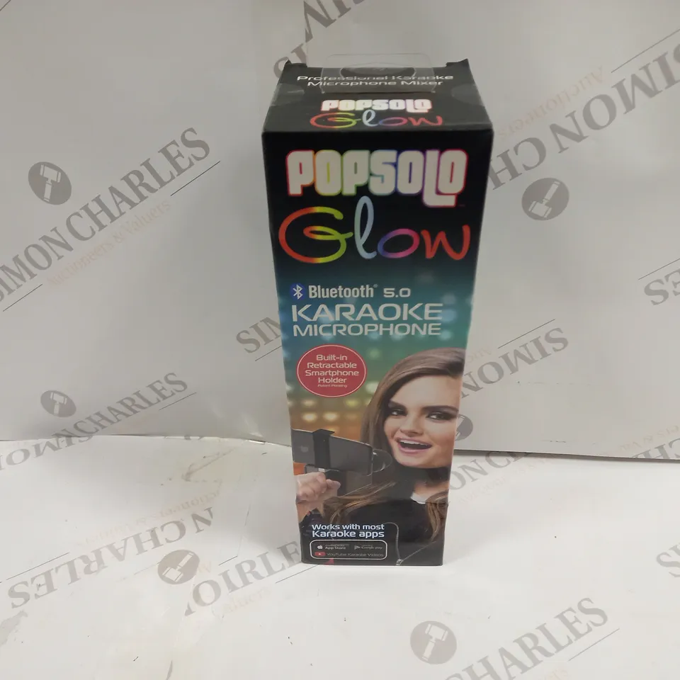 BOXED AND SEALED POPSOLO GLOW BLUETOOTH KARAOKE MICROPHONE