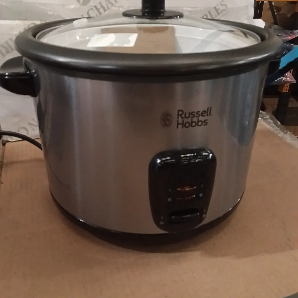 BOXED RUSSELL HOBBS RICE COOKER & STEAMER STAINLESS STEEL - 19750