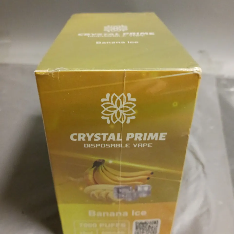 SEALED 10-PACK OF CRYSTAL PRIME 7000 PUFF 15ML DISPOSABLE VAPES - BANANA ICE