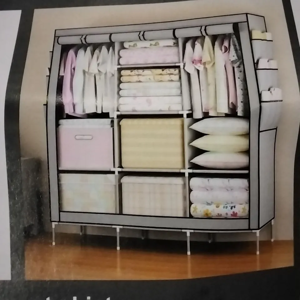 BOXED FABRIC WARDROBE FABRIC GREY