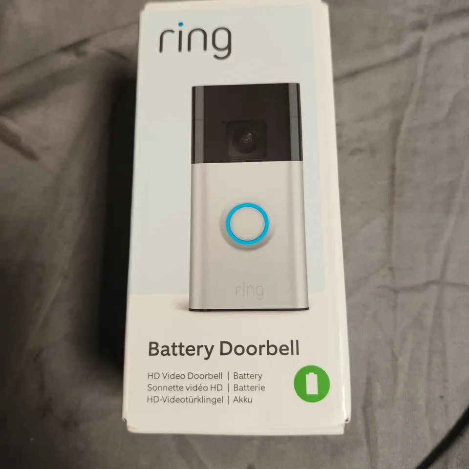 RING BATTERY DOORBELL – BOXED (HD VIDEO DOORBELL, BATTERY)