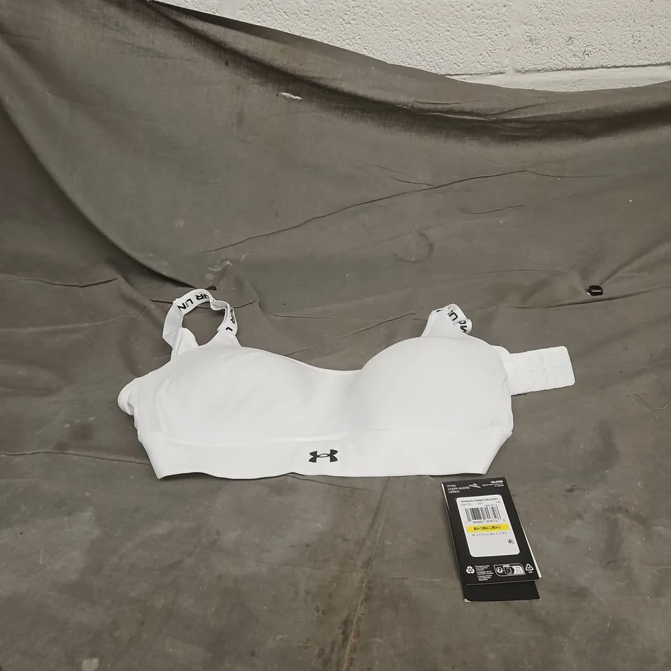 UNDER ARMOUR INFINITY MID 2.0 BRA WHITE SIZE M A-C