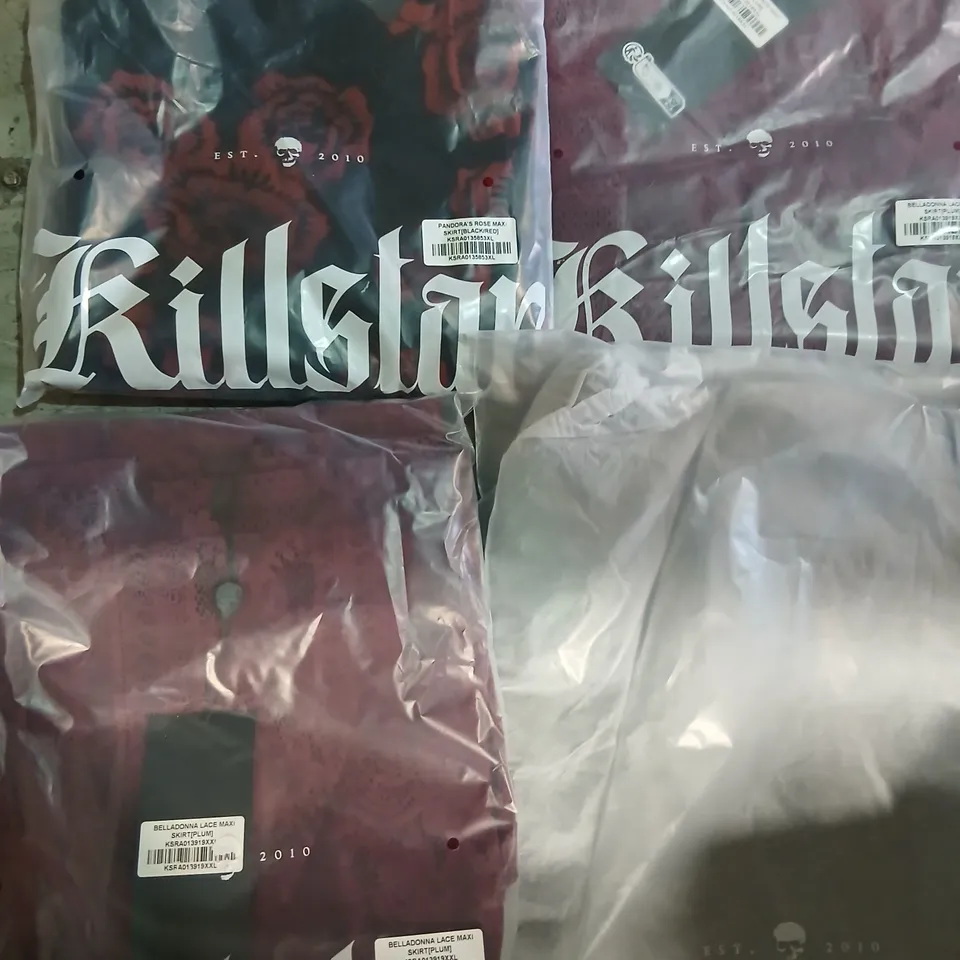 APPROXIMATELY 44  ITEMS OF ASSORTED BRAND NEW KILLSTAR CLOTHING TO INCLUDE; PANDORA'S ROSE MAXI SKIRT, BELLADONNA LACE MAXI SKIRT AND DEATHS DARLING SKIRT