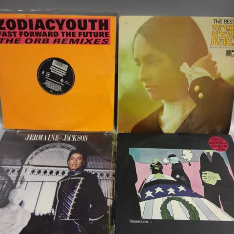 APPROXIMATELY 10 ASSORTED VINYLS FROM VARIOUS ARTISTS TO INCLUDE BAY CITY ROLLERS, KIM CARNES, JERMAINE JACKSON ETC