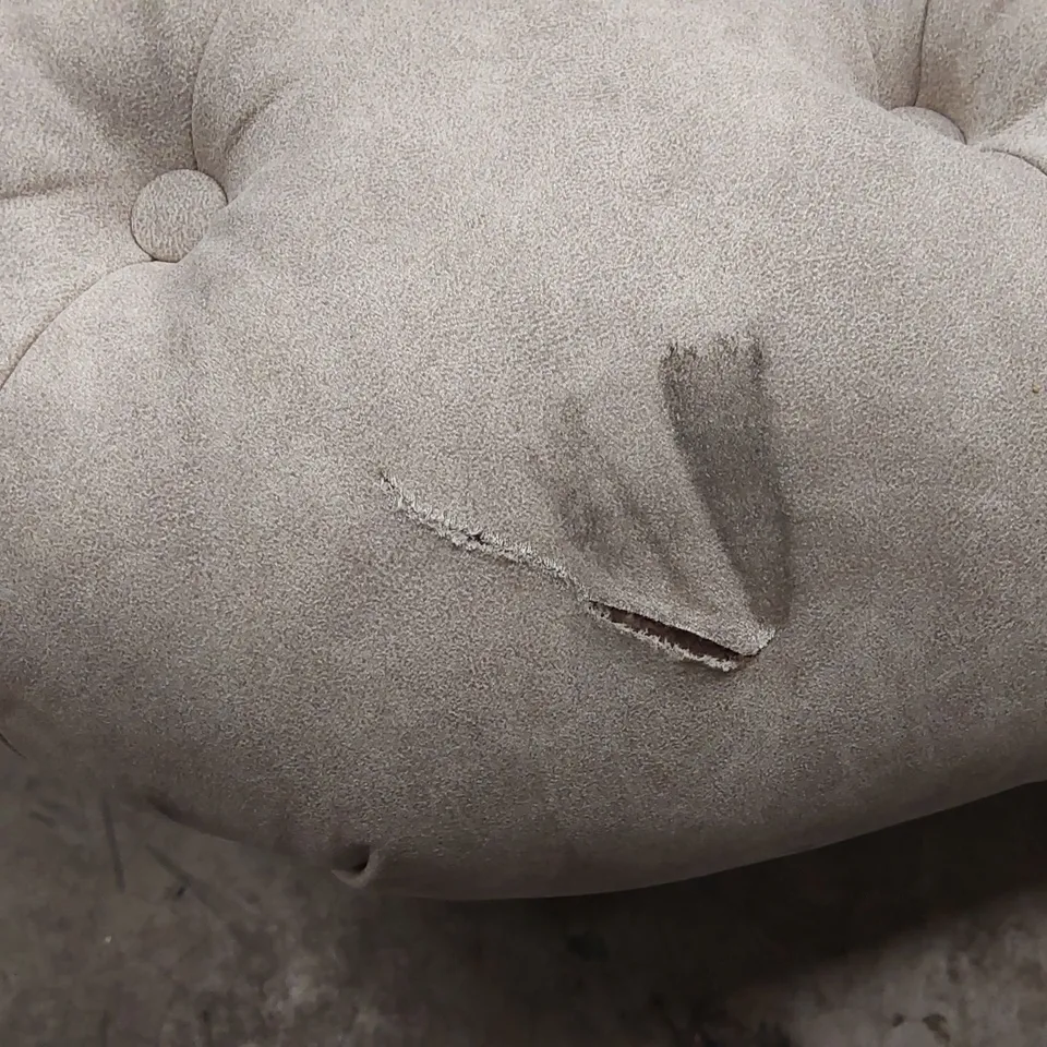 CHESTER LEATHER LOOK 3 SEATER SOFA BED - PEBBLE