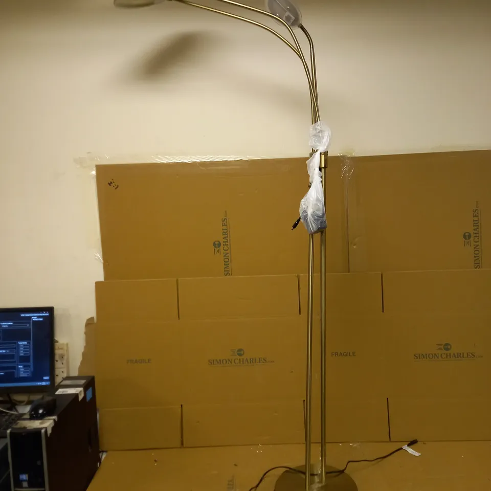 LEVITY BRASS LED UPRIGHT FLOOR LAMP