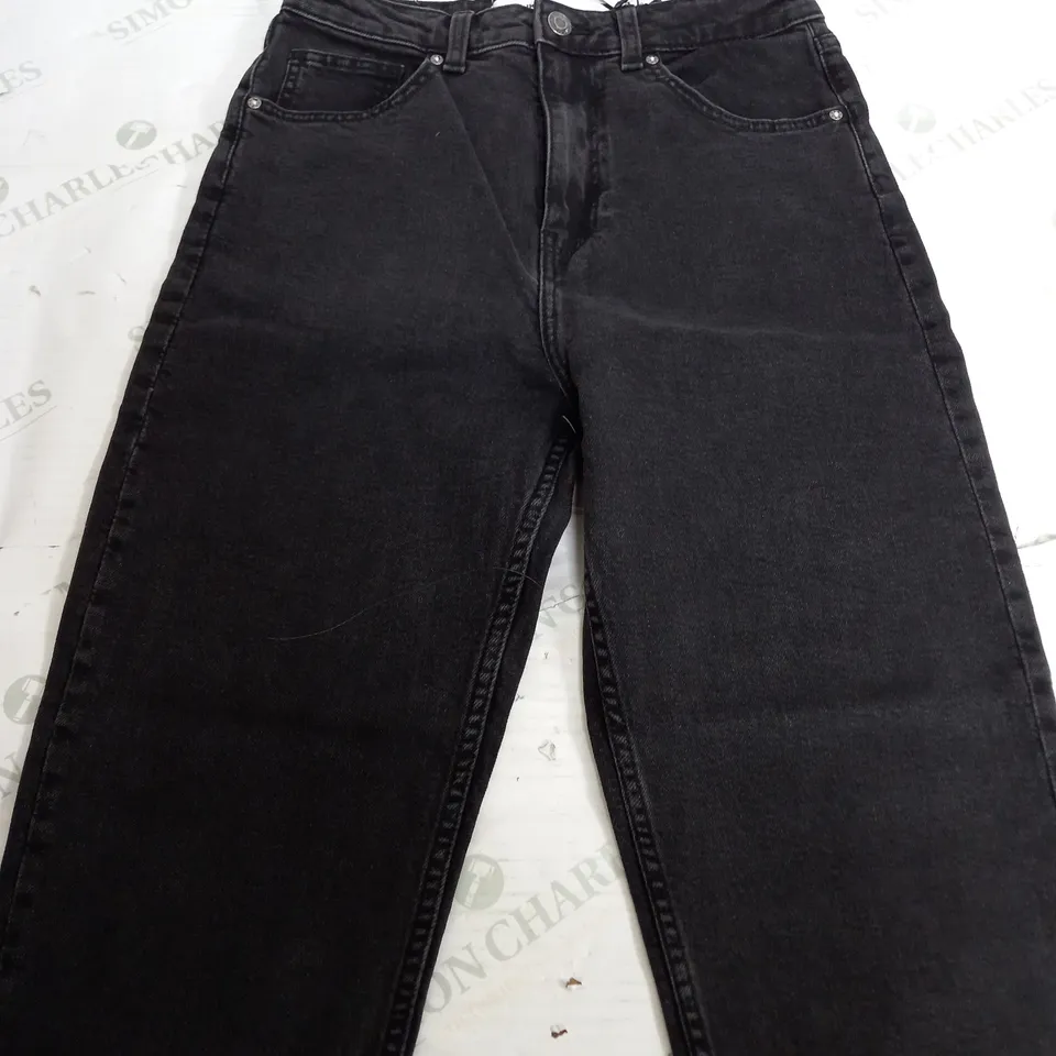 BERSHKA MOM SLIM PETITE BLACK JEANS - EUR 38