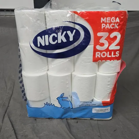 NICKY MEGA PACK OF TOILET ROLL - 32 ROLLS