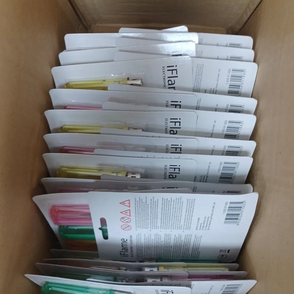APPROXIMATELY 60 PACKS OF IFLAME ELECTRONIC LIGHTERS - COLLECTION ONLY 