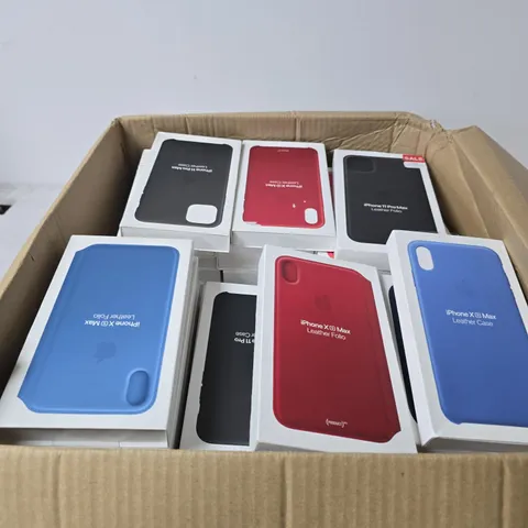 BOX OF APPROXIMATELY 50 ASSORTED IPHONE CASES