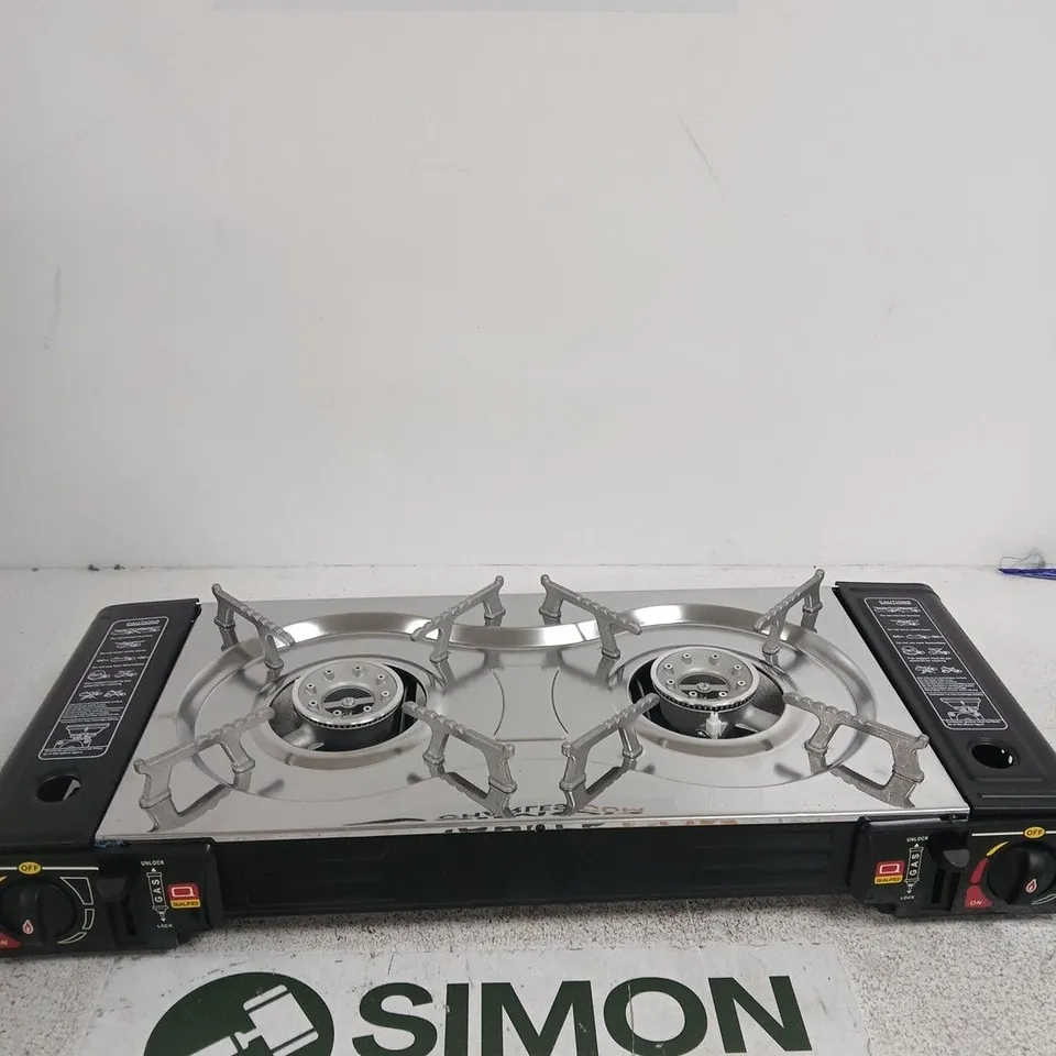 YANCHUAN PORTABLE TWO-BURNER GAS STOVE – BOXED