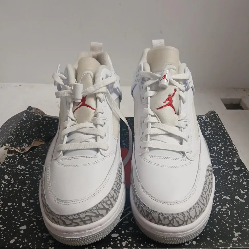 JORDAN SPIZIKE LOW WHITE/RED SNEAKERS – UK MEN'S 10